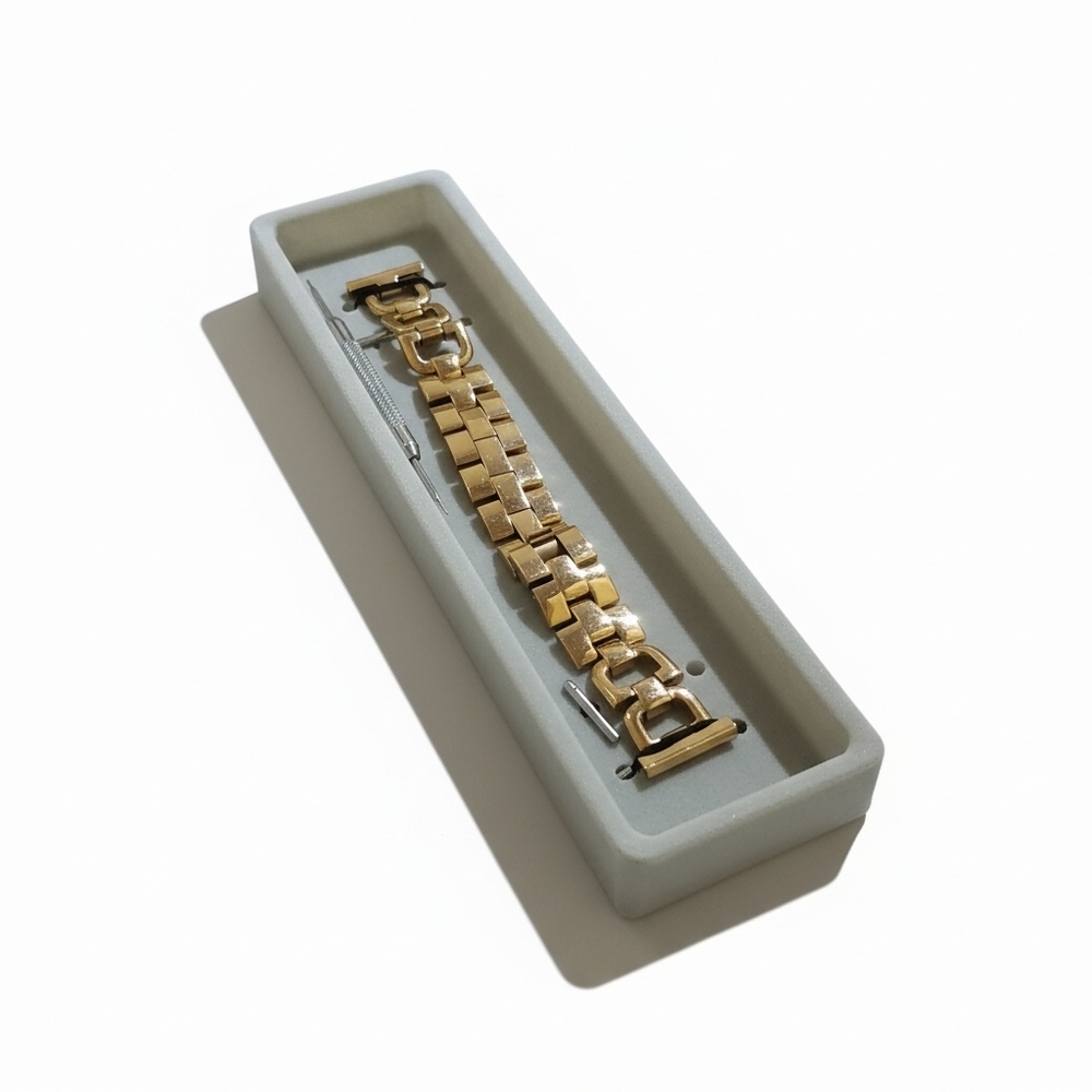 Gold Stainless Steel Watch Band |‎ Adjustable Link Bracelet | New in Box